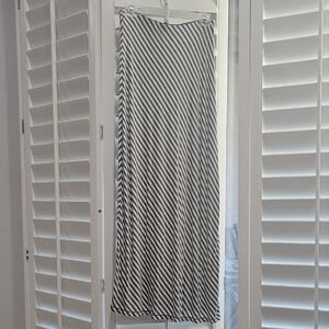 Max Edition Black and White Striped Maxi Skirt